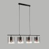 Fischer & Honsel Samu Hanglamp Zwart, 4-lichts