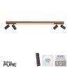 Paul Neuhaus PURE-LINES Plafondlamp LED Antraciet, Hout donker, 5-lichts, Afstandsbediening