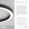 Paul Neuhaus PURE-LINES Plafondlamp LED Antraciet, 1-licht, Afstandsbediening