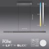Paul Neuhaus PURE-MOTO-RISE Hanglamp LED Grijs, 3-lichts, Afstandsbediening