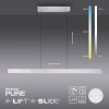 Paul Neuhaus PURE-MOTO-RISE Hanglamp LED Zilver, 3-lichts, Afstandsbediening