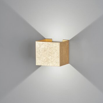 Fischer & Honsel Wall Muurlamp LED Goud, 2-lichts