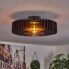 Konbongou Plafondlamp Zwart, 1-licht