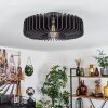 Konbongou Plafondlamp Zwart, 1-licht
