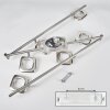Villenauxe Plafondlamp LED Nikkel mat, 6-lichts