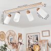 Represita Plafondlamp Natuurlijke kleuren, Wit, 4-lichts