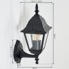Naofe Buiten muurverlichting Zwart, 1-licht