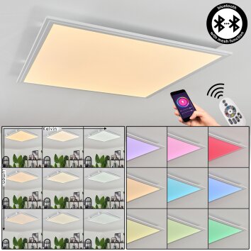 Crum Plafondpaneel LED Wit, 1-licht, Afstandsbediening