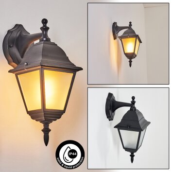 Naofe Buiten muurverlichting Zwart, 1-licht