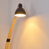 Higashi Staande lamp Hout licht, Zwart, 1-licht