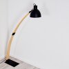 Higashi Staande lamp Hout licht, Zwart, 1-licht