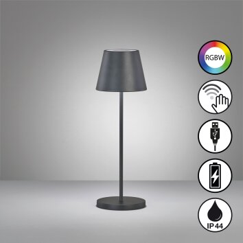 FHL easy Cosenza 2.0 Tafellamp LED Zwart, 1-licht, Kleurwisselaar