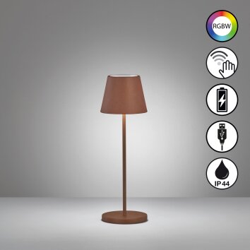 FHL easy Cosenza 2.0 Tafellamp LED Roest, 1-licht, Kleurwisselaar