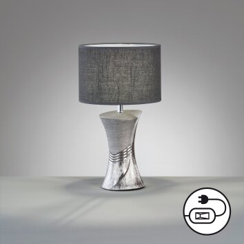 Fischer & Honsel Louis Tafellamp Zilver, 1-licht