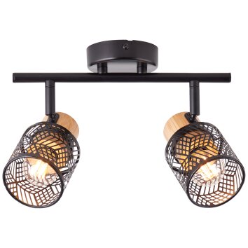 Brilliant Santy Plafondlamp Zwart, 2-lichts