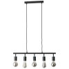 Brilliant Tiffany Hanglamp Zwart, 5-lichts