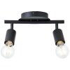 Brilliant Tiffany Plafondlamp Zwart, 2-lichts