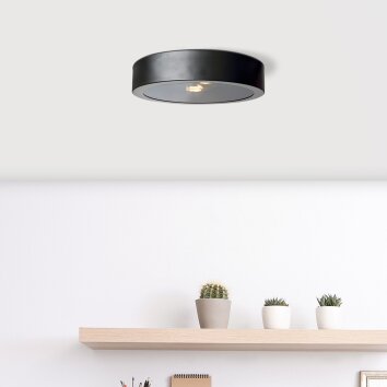 Brilliant Sandros Plafondlamp Zwart, 2-lichts