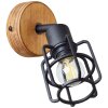 Brilliant Gwen Muurlamp Hout donker, 1-licht