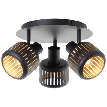 Brilliant Tyas Plafondlamp Zwart, 3-lichts