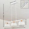 Besancon Hanglamp Bruin, Wit, 3-lichts