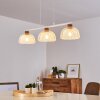 Besancon Hanglamp Bruin, Wit, 3-lichts