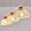 Besancon Hanglamp Bruin, Wit, 3-lichts