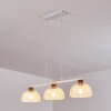 Besancon Hanglamp Bruin, Wit, 3-lichts
