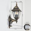 Naofe Buiten muurverlichting Bruin, Goud, 1-licht, Bewegingsmelder