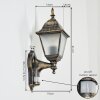 Naofe Buiten muurverlichting Bruin, Goud, 1-licht, Bewegingsmelder