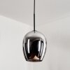 Vevino Hanger Glas 20 cm Chroom, Rookkleurig, 1-licht