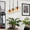 Lauden Hanger Glas 15 cm Amber, Duidelijk, 3-lichts