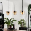 Lauden Hanger Glas 15 cm Amber, Duidelijk, 3-lichts