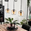 Lauden Hanger Glas 15 cm Amber, Duidelijk, 3-lichts