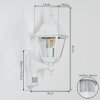 Naofe Buiten muurverlichting Wit, 1-licht, Bewegingsmelder