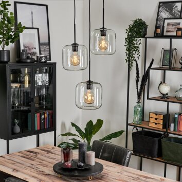 Lauden Hanger Glas 20cm Duidelijk, 3-lichts