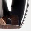 Vevino Hanger Glas 20cm Chroom, Rookkleurig, 3-lichts