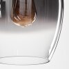 Vevino Hanger Glas 20cm Duidelijk, Rookkleurig, 3-lichts