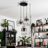Vevino Hanger Glas 20cm Duidelijk, Rookkleurig, 3-lichts