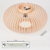 Oravi Plafondlamp Beige, Zwart, 1-licht