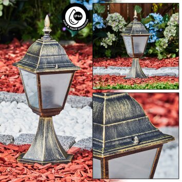 Naofe Sokkellamp Bruin, Goud, 1-licht