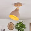 Brunnen Plafondlamp Bruin, houtlook, Taupe, 1-licht