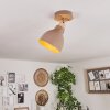 Brunnen Plafondlamp Bruin, houtlook, Taupe, 1-licht
