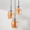 Vevino Hanger Glas 20cm Amber, 3-lichts