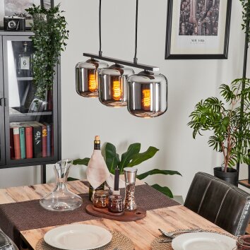 Lauden Hanglamp Glas 15 cm Rookkleurig, 3-lichts