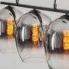 Vevino Hanglamp Glas 20cm Chroom, Duidelijk, Rookkleurig, 3-lichts