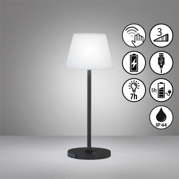 FHL easy Flus Tafellamp LED Zwart, 1-licht