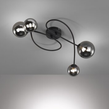 Fischer & Honsel Bala Plafondlamp LED Zwart, 4-lichts