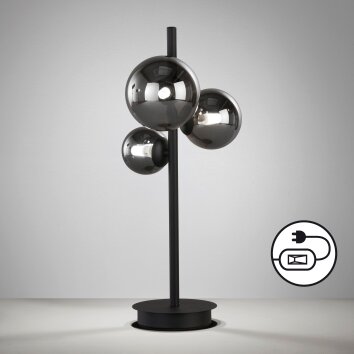 Fischer & Honsel Bala Tafellamp LED Zwart, 3-lichts