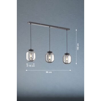 Fischer & Honsel Bala Hanglamp LED Zwart, 12-lichts